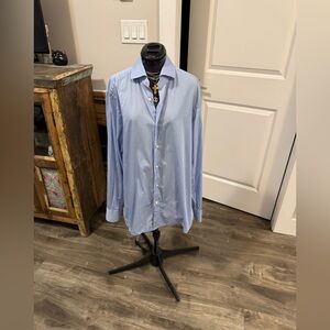 💰 - ermenegildo zegna light blue cotton Dress Shirt - med (41/16)